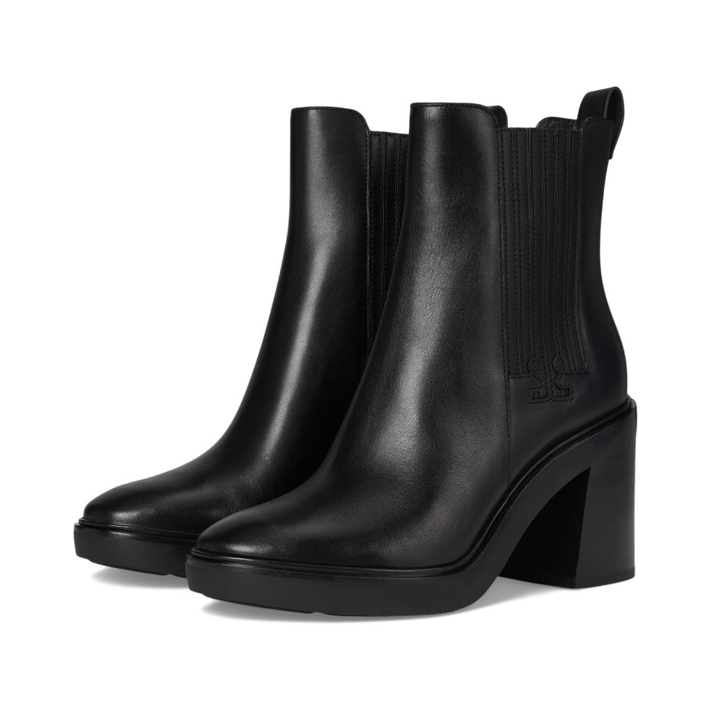 Tory Burch $458 72 Mm T-Gore Heeled Ankle Boots Perfect Black Leather Sz 10 Nib!